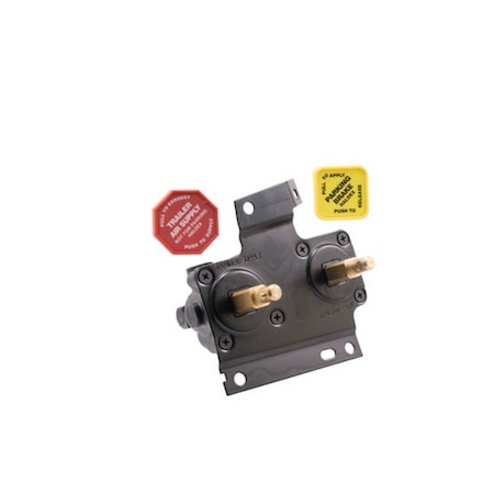 Haldex Valve, Hand Control, Brake, Manifold Dash, Vertical Mount, 1/4 Hole In Body KN20619